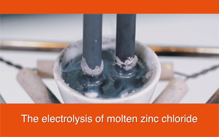 Electrolysis of molten zinc chloride