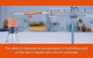 The effect of changing the concentration of hydrochloric acid on the rate of reaction with calcium carbonate
