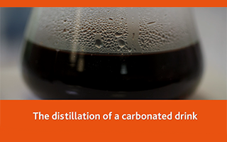 The distillation of a carbonated drink