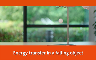 Energy transfer in a falling object