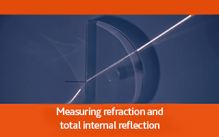 Measuring refraction and total internal reflection