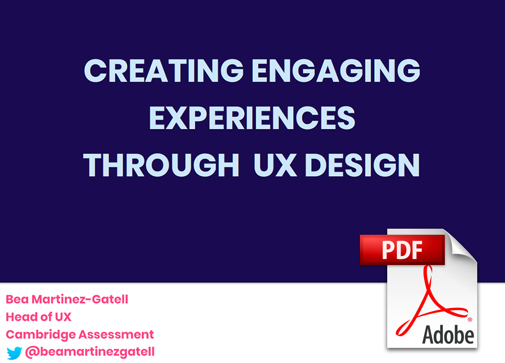 Creating engaging experience through UX design presentation - .pdf