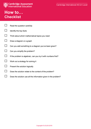 How to get unstuck checklist